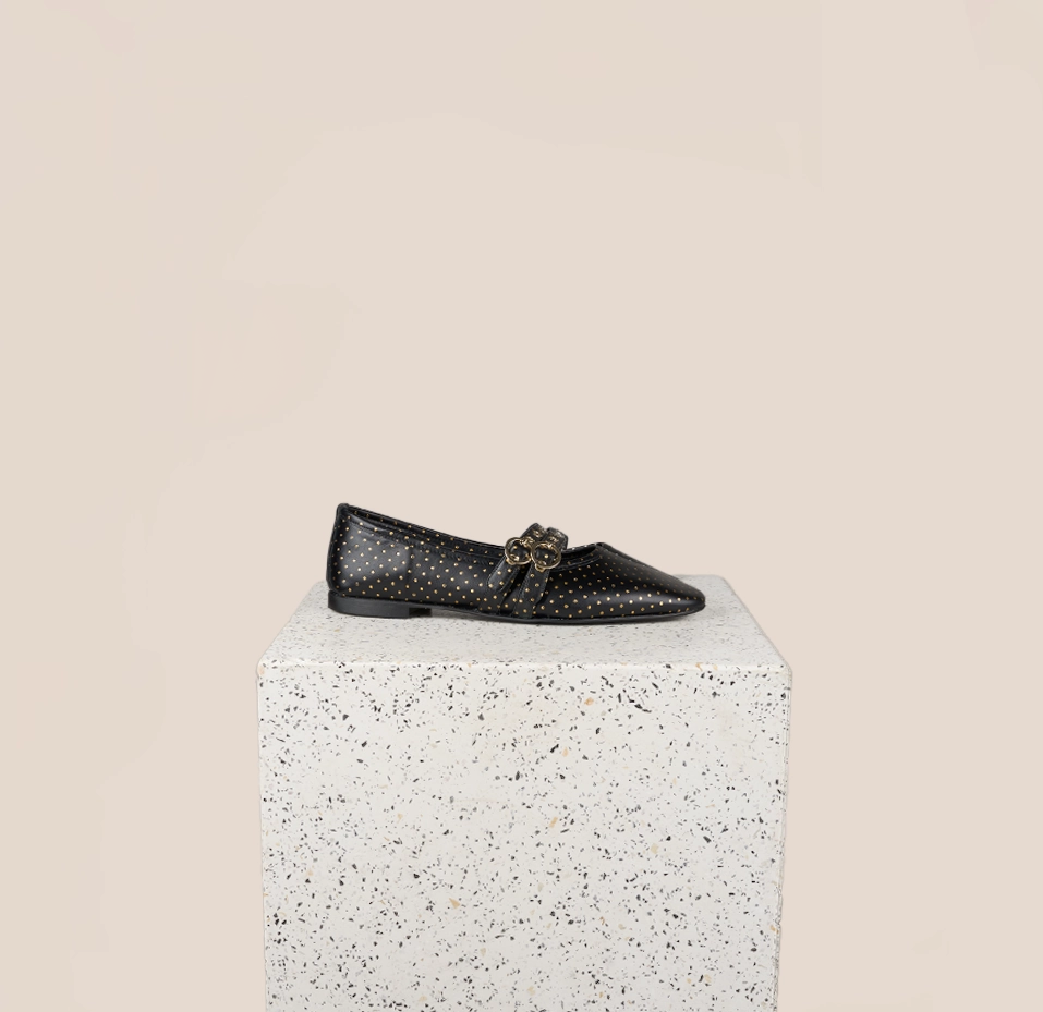 Quality Feel waterproof Como 2 Buckle -Dotted Gold