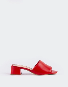 simple design Fortunata Red Leather