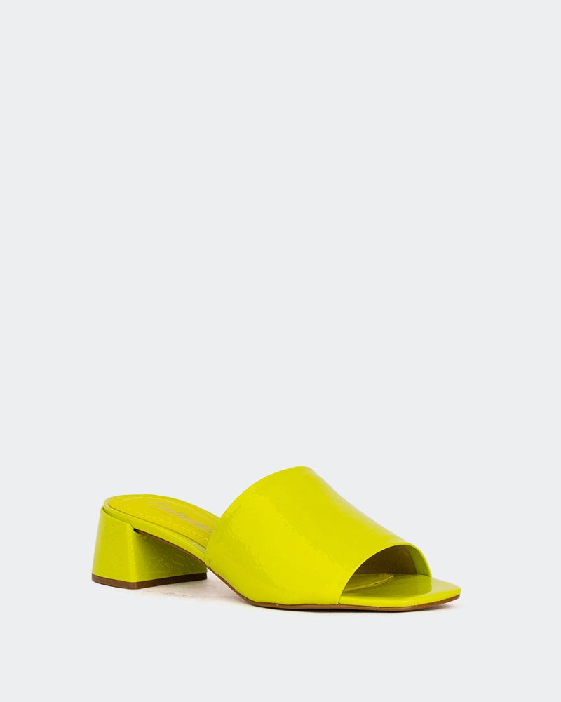 Stiletto Heel Chic Straps Fortunata Yellow Naplack