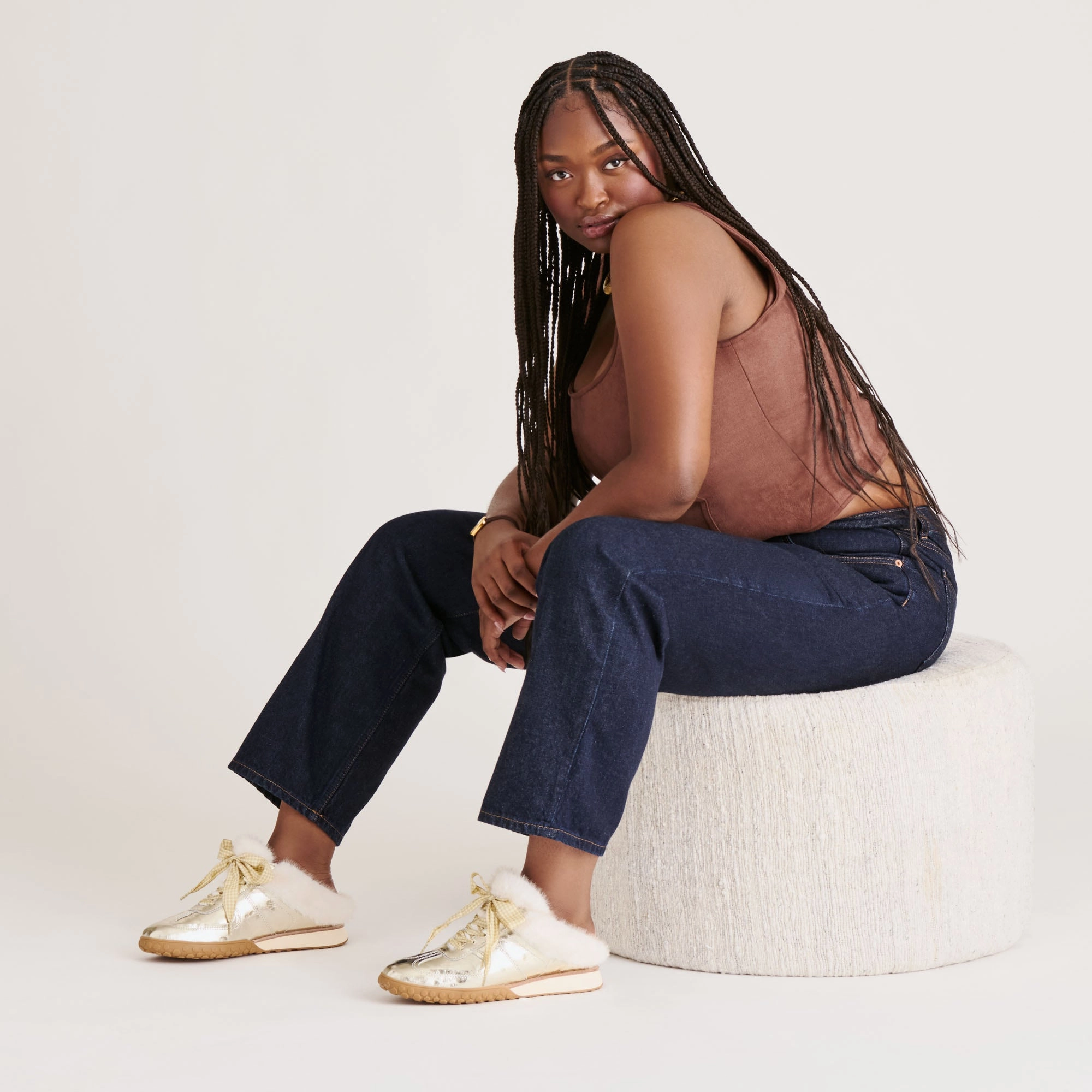 Durable flexibility IZZEY PLUSH SNEAKERS PLATINUM LEATHER