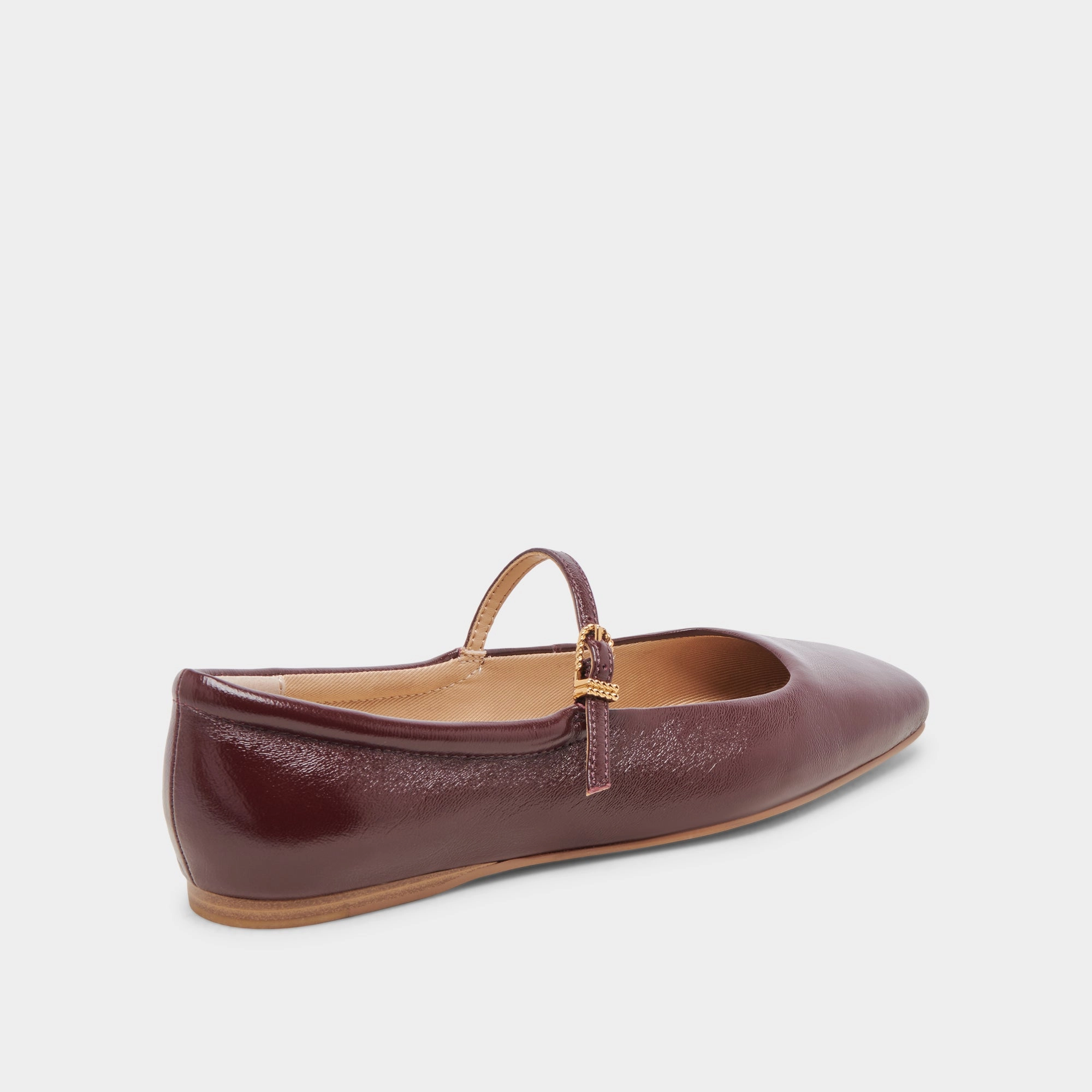 REYES BALLET FLATS CRANBERRY CRINKLE PATENT Bold materials