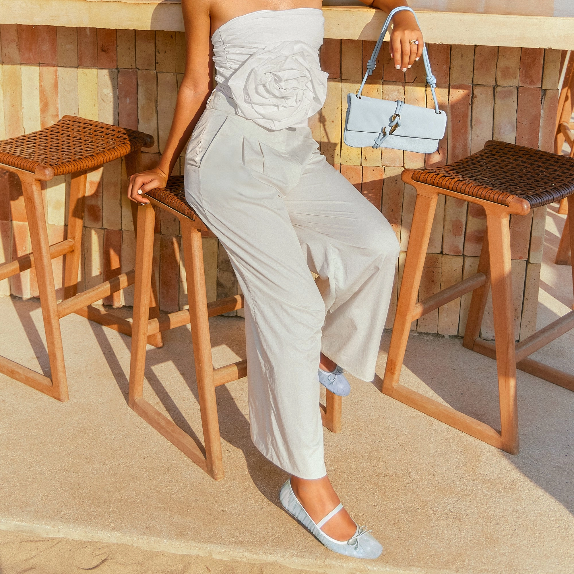 RAEVEN BALLET FLATS LIGHT BLUE TULLE Exclusive Design Flexible Sole