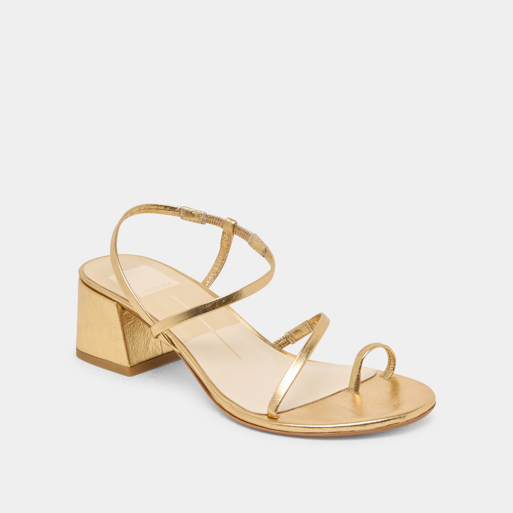 TRINI HEELS GOLD LEATHER formal wearers' dress shoes