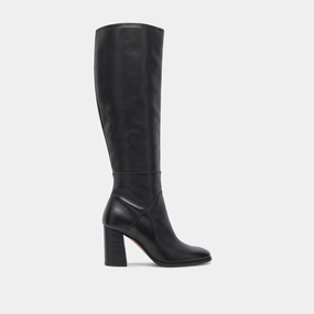 FYNN WIDE CALF BOOTS ONYX LEATHER slim fit