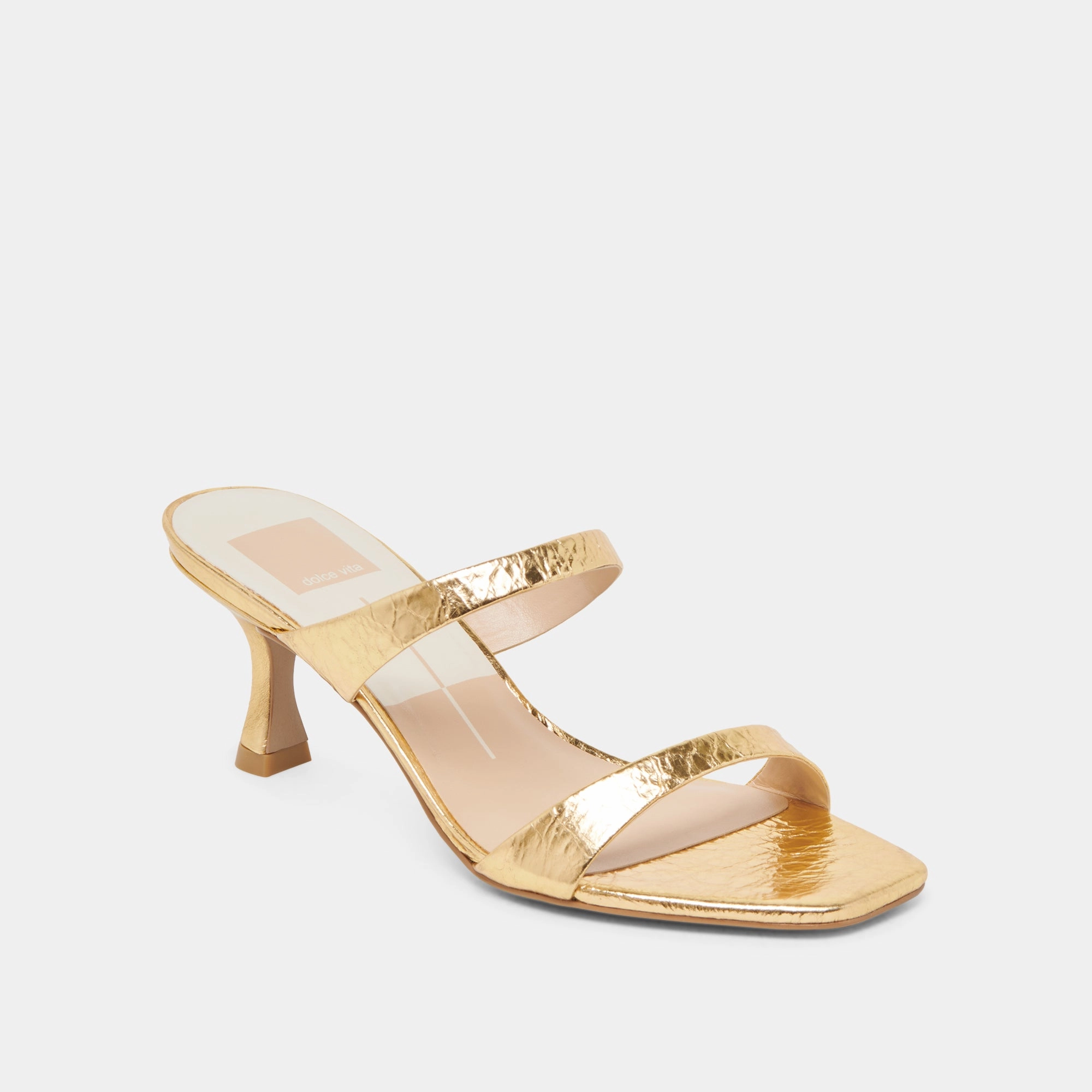 GENORA HEELS GOLD DISTRESSED LEATHER partygoers espadrilles