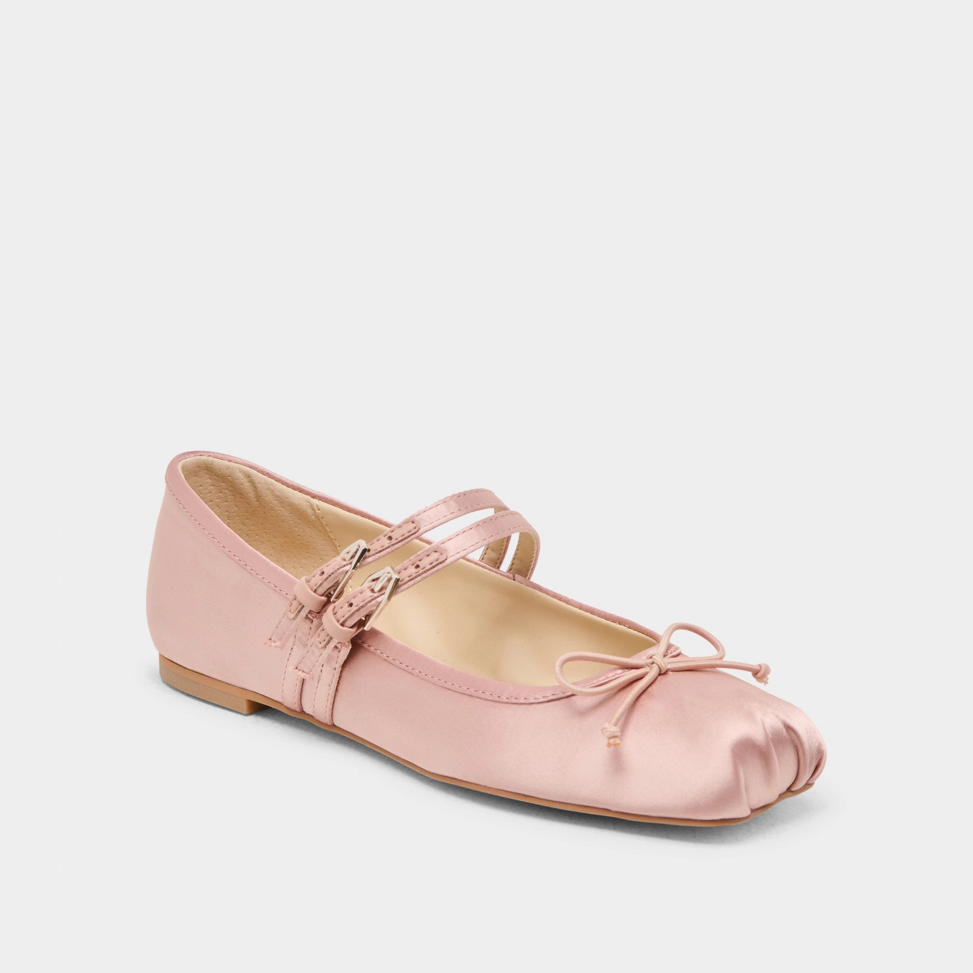 GIBSEN BALLET FLATS BLUSH SATIN heel - cup - level