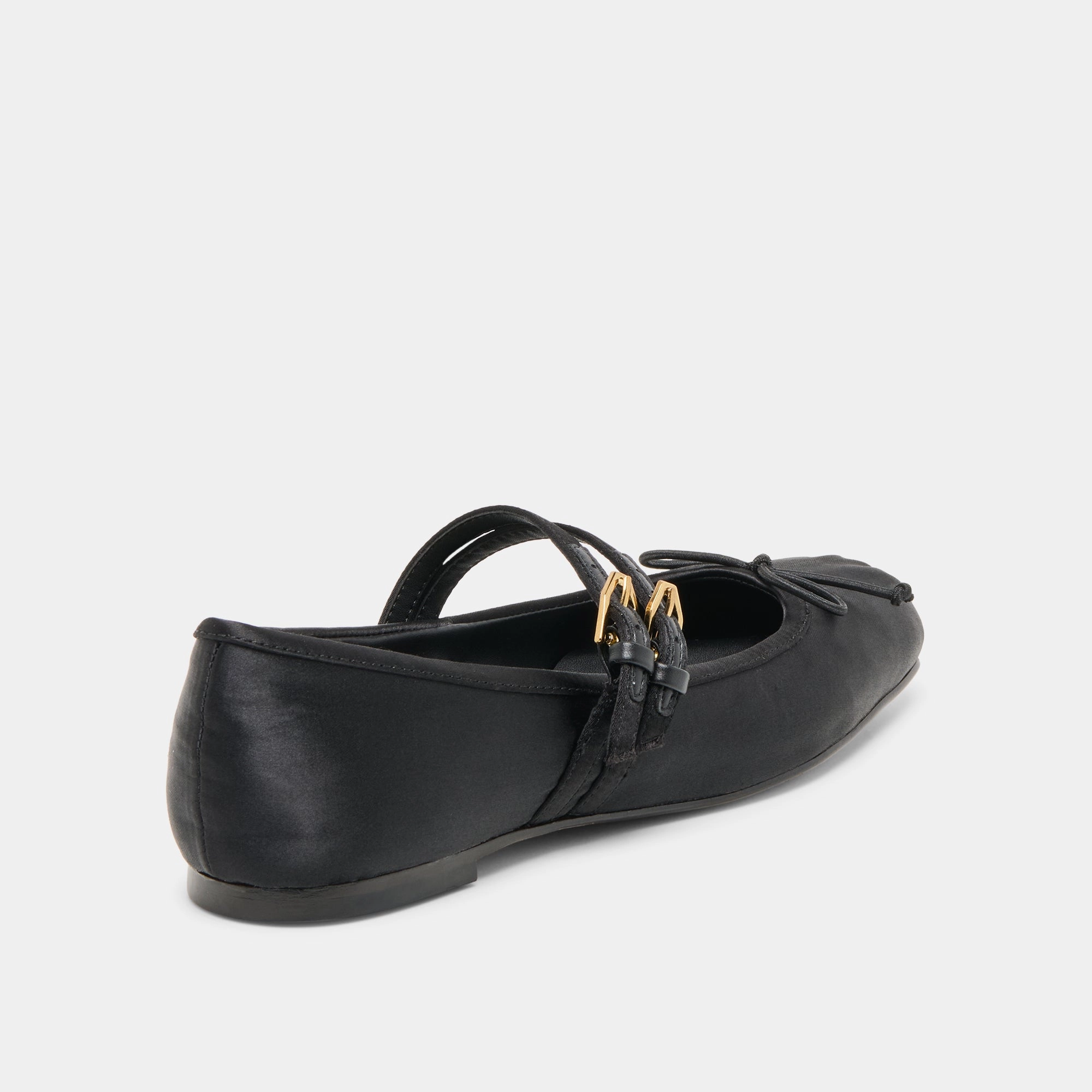 GIBSEN BALLET FLATS ONYX SATIN High-performance