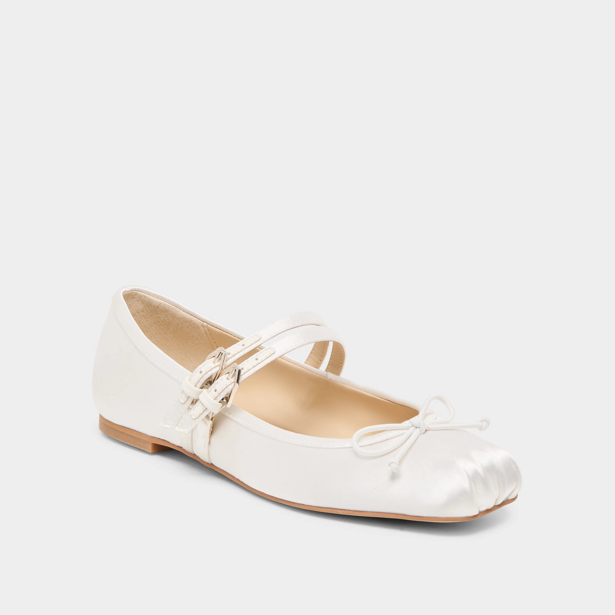GIBSEN BALLET FLATS TRUE WHITE SATIN Pressure Distribution System