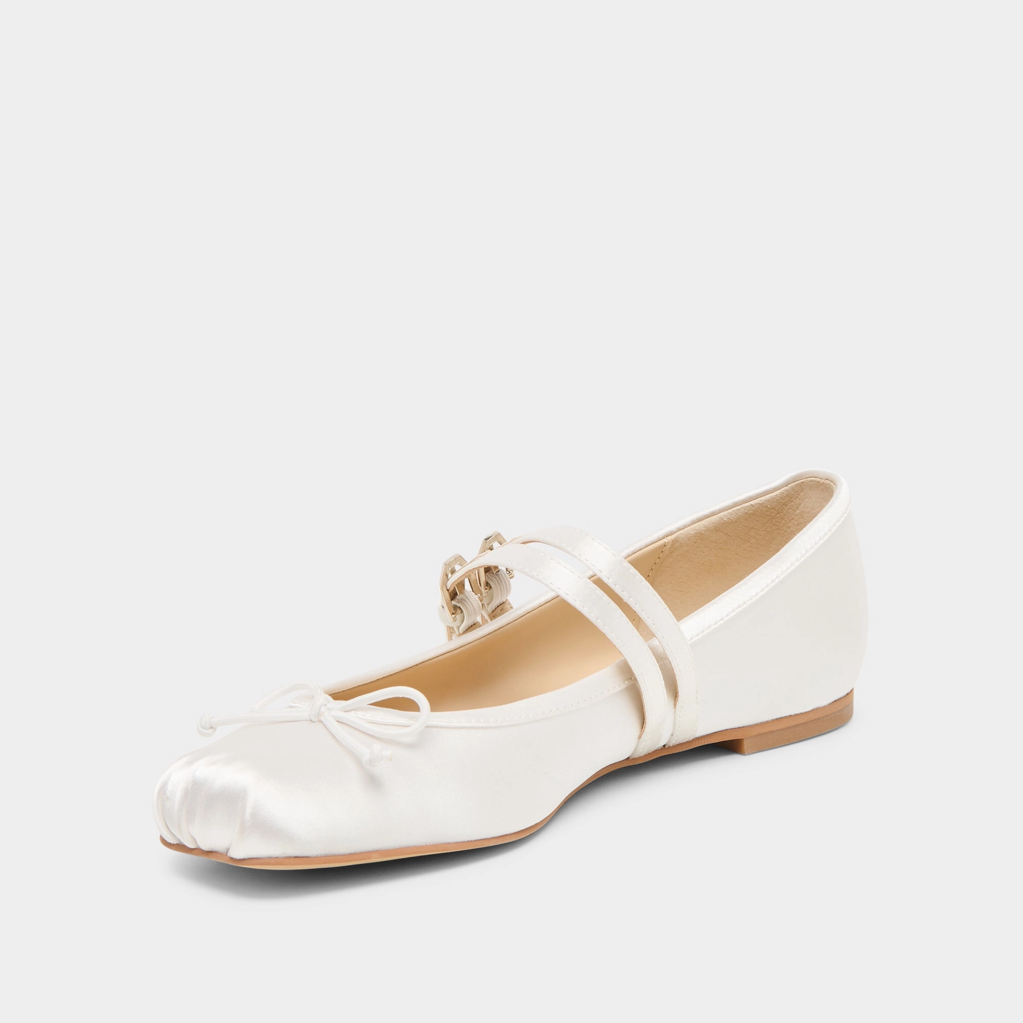 GIBSEN BALLET FLATS TRUE WHITE SATIN Quick-Dry martial artists - specific features