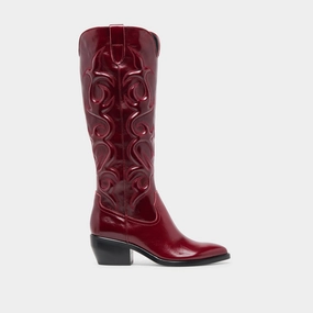 MIRLA BOOTS OXBLOOD LEATHER Durable Sole