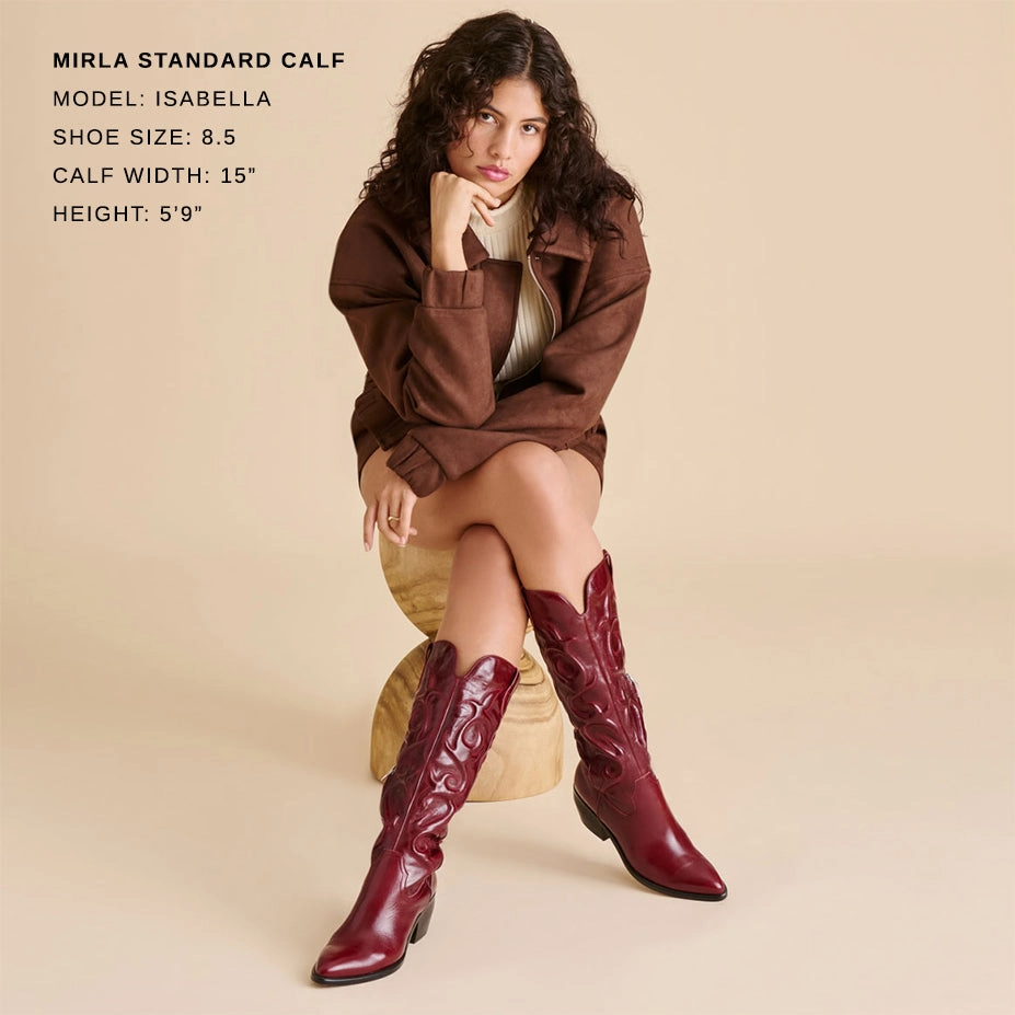 MIRLA BOOTS OXBLOOD LEATHER Small Dynamic Flex Grooves