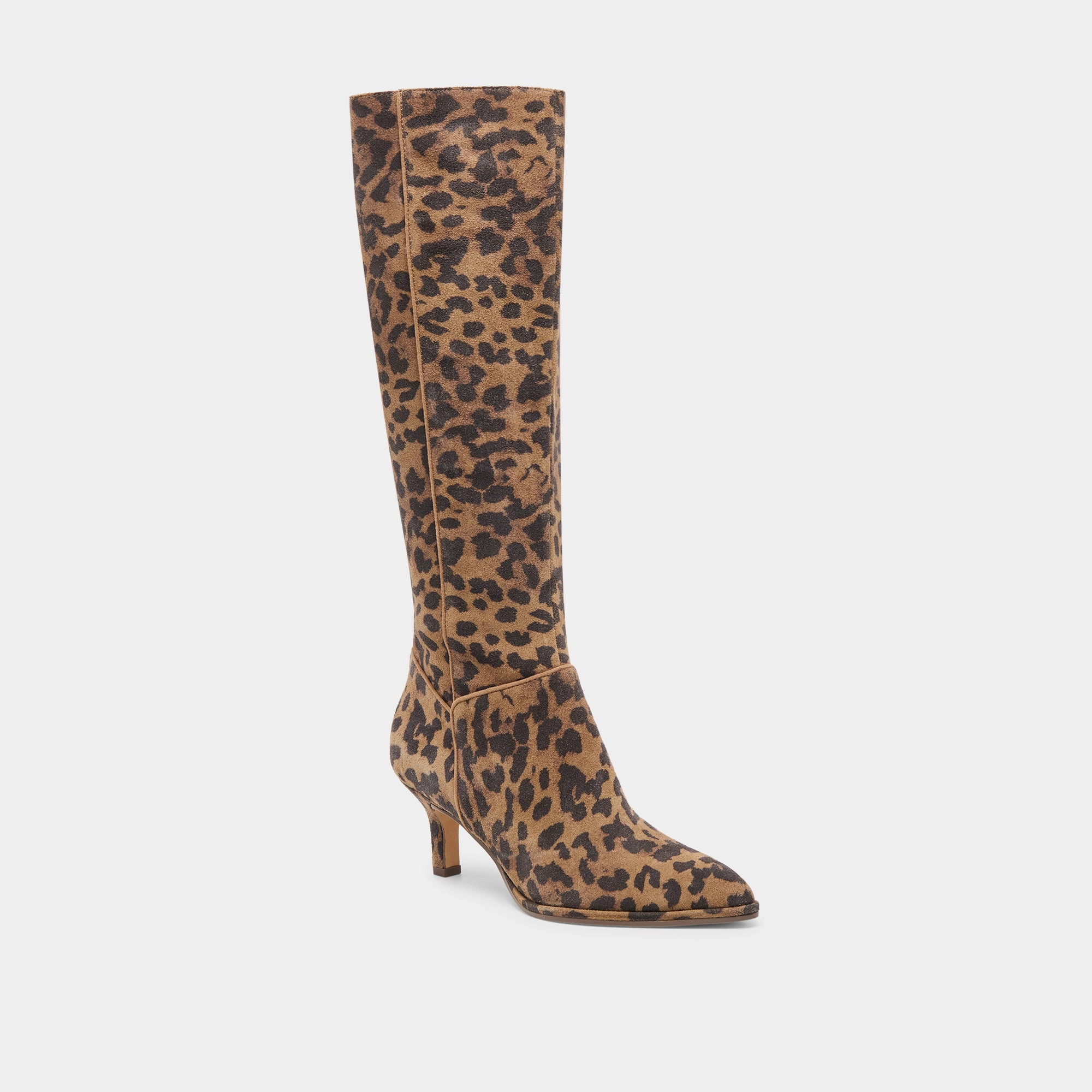 least winter ALDY BOOTS BROWN LEOPARD PRINTED SUEDE