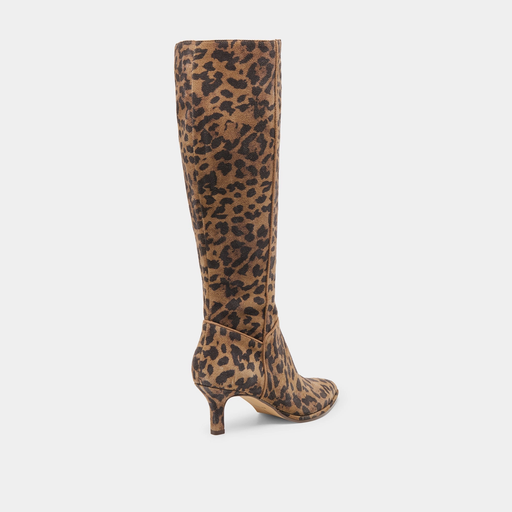ALDY BOOTS BROWN LEOPARD PRINTED SUEDE Cushioned