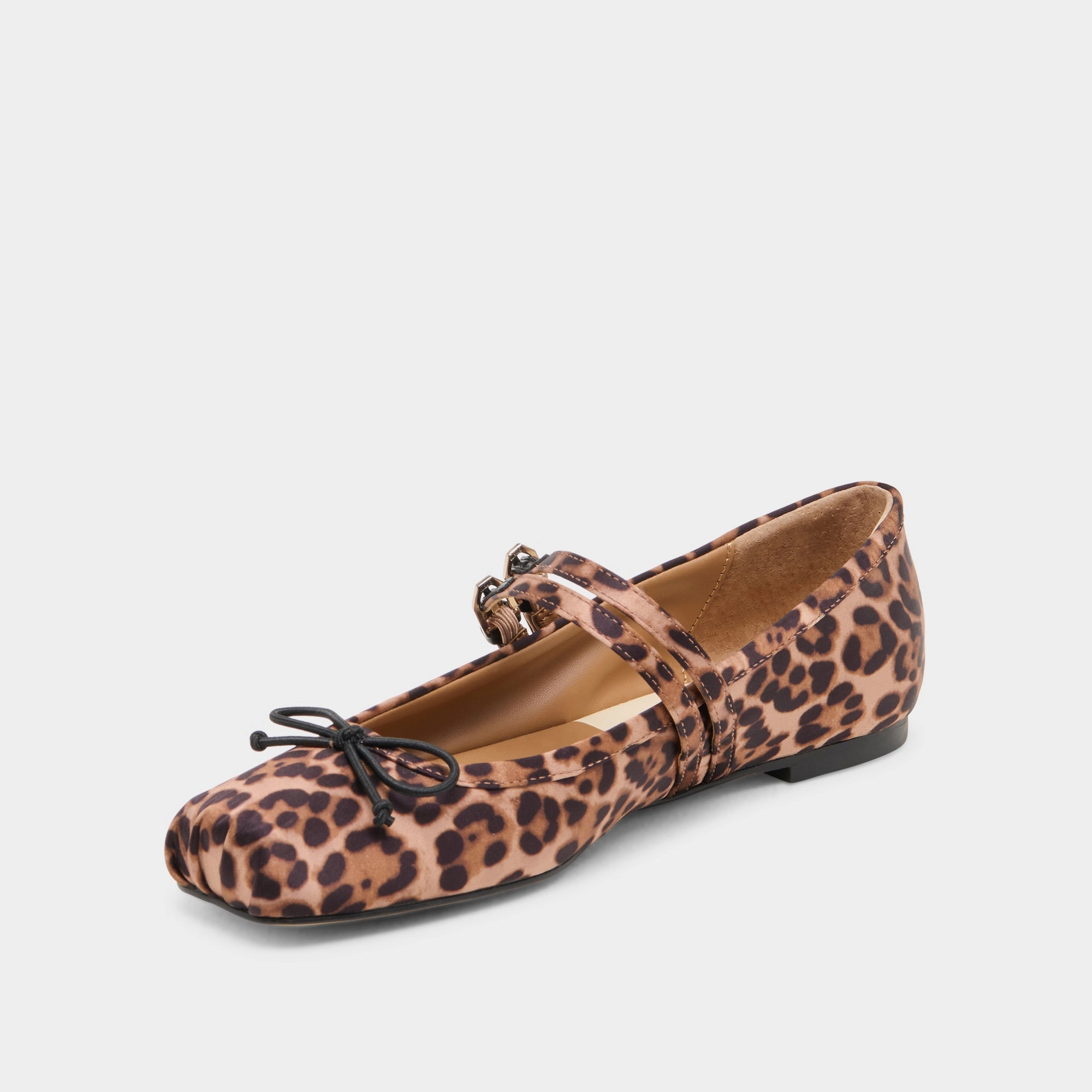 GIBSEN BALLET FLATS DK LEOPARD SATIN Stability