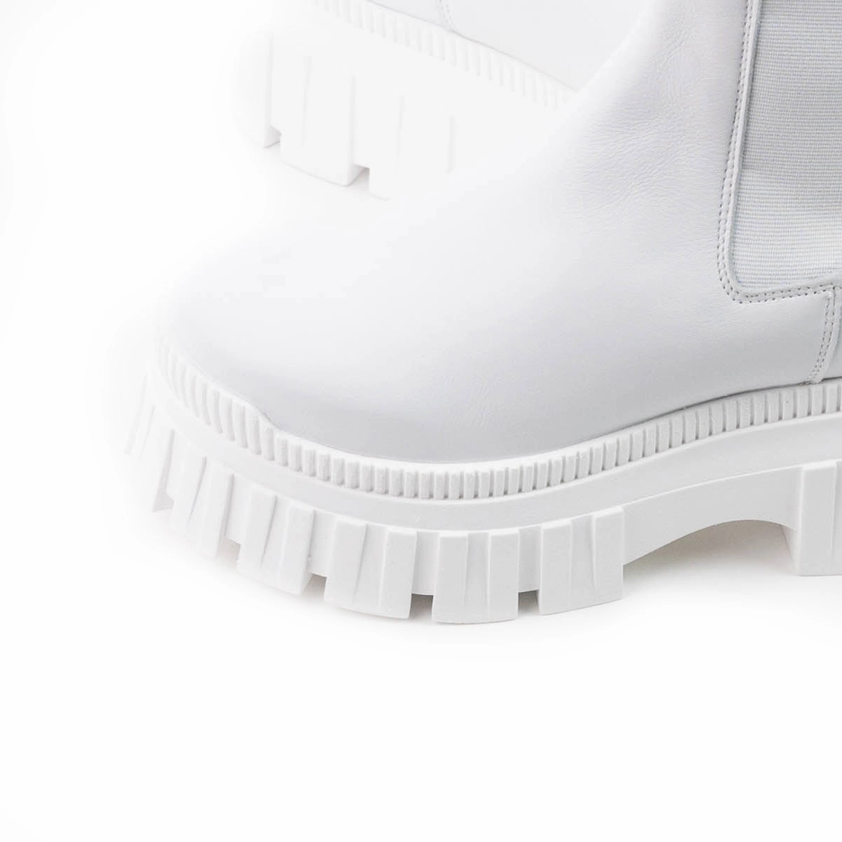 Roll Up Reflective Safety Details Goyle White Leather