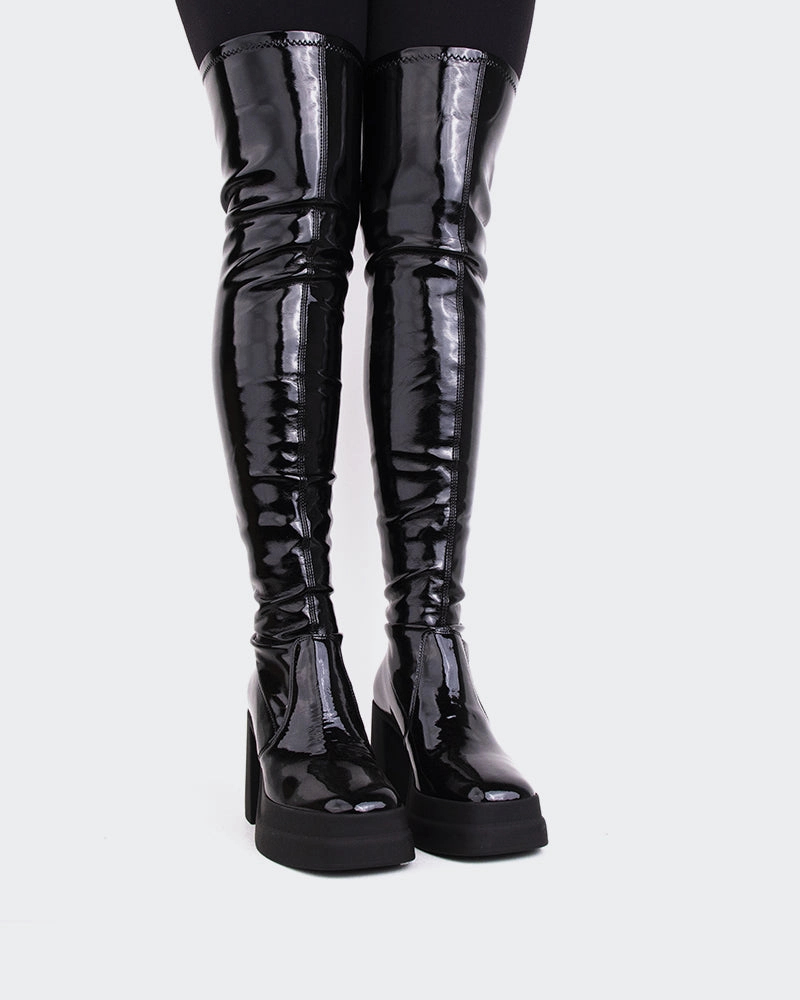 Sofo Black Patent Street Style