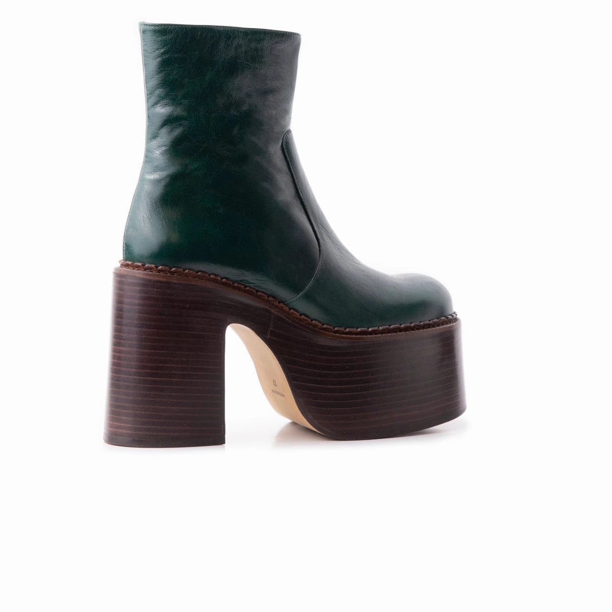 Slip   On Style Gunner Green Leather