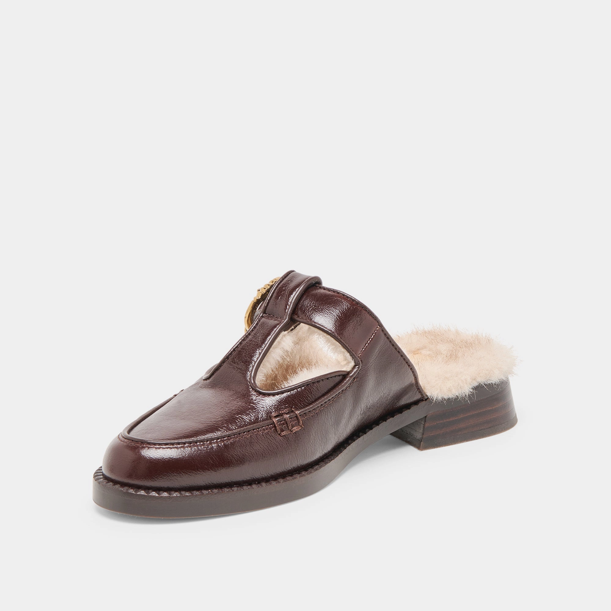 HARLAH PLUSH FLATS CHOCOLATE LEATHER Impact-absorbing durability Mobility