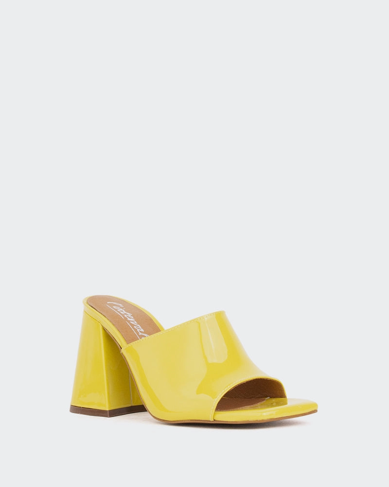Herrera Yellow Patent/Verni Jaune dance shoes Noise Reducing Sole