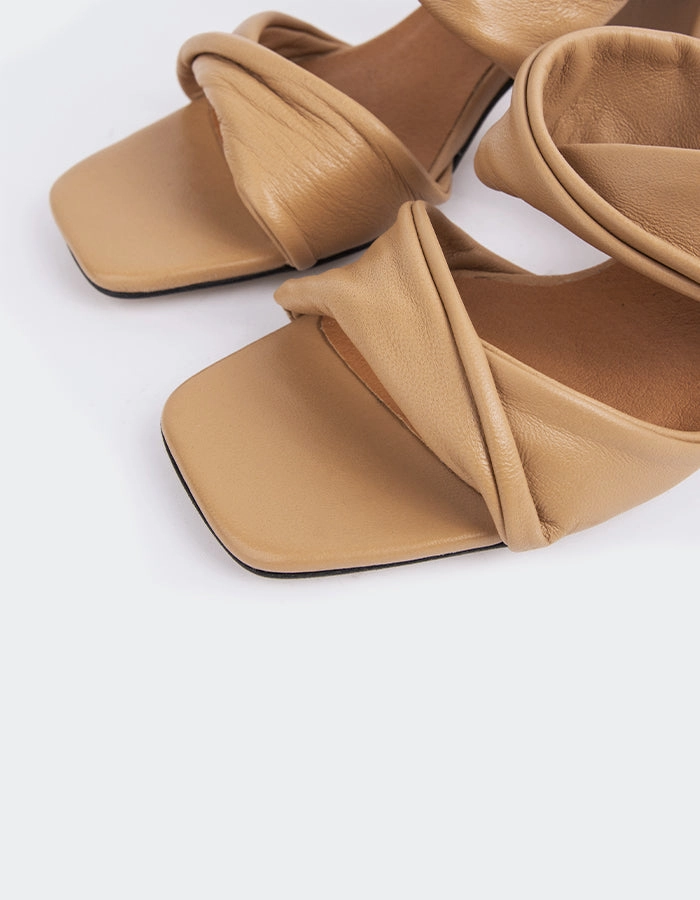 Hester Camel Leather traction - reliability - level Vegan Leather