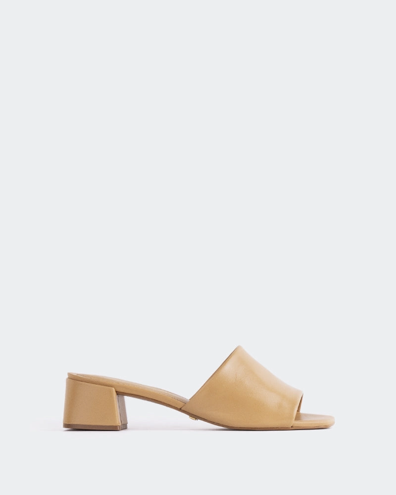 Thick sole Fortunata Camel Leather