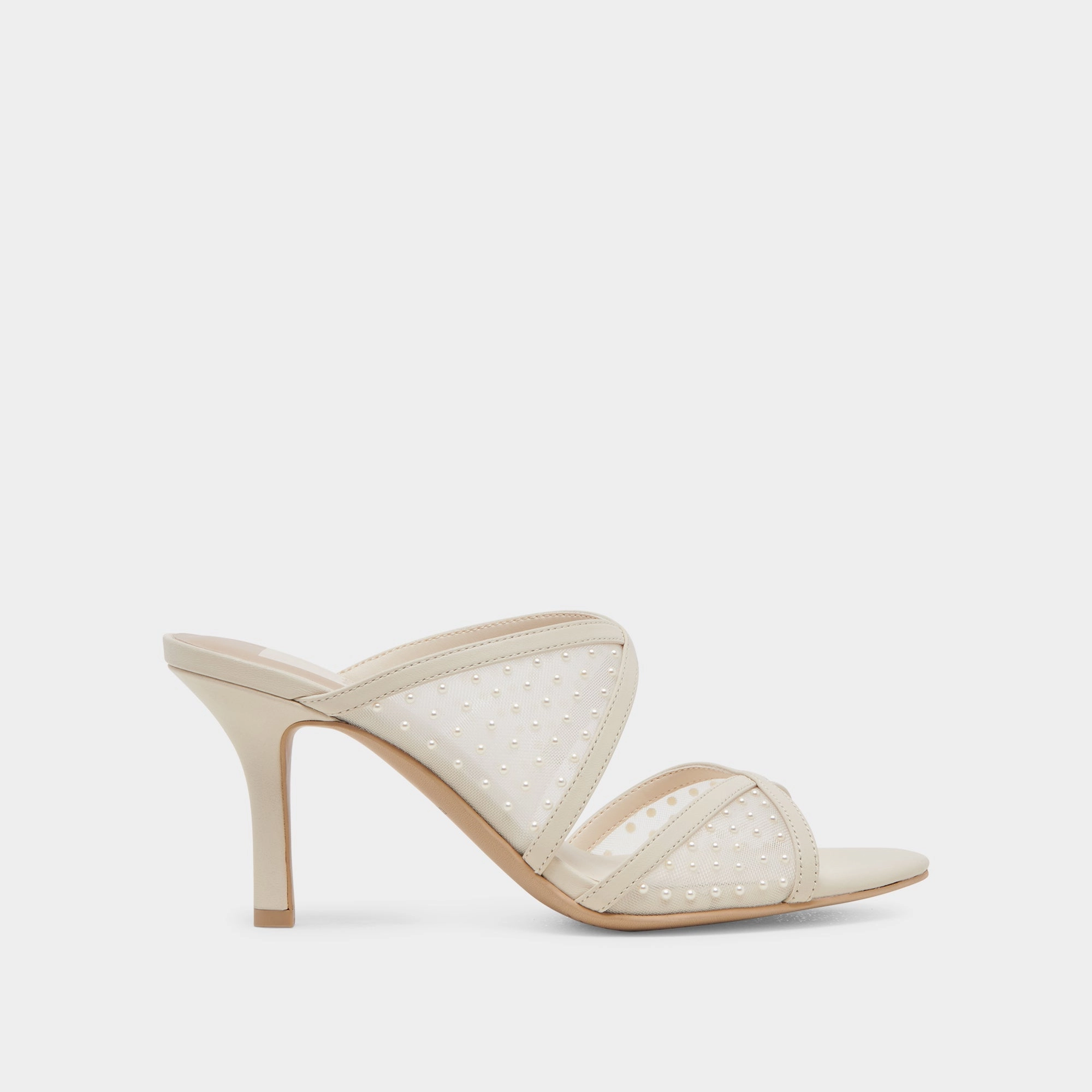 MANDEL PEARL HEELS IVORY MESH Durable durability