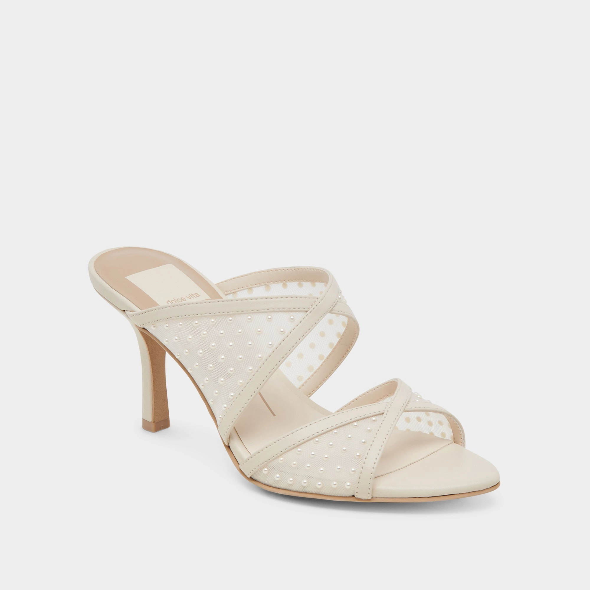 MANDEL PEARL HEELS IVORY MESH Everyday Easy Wear