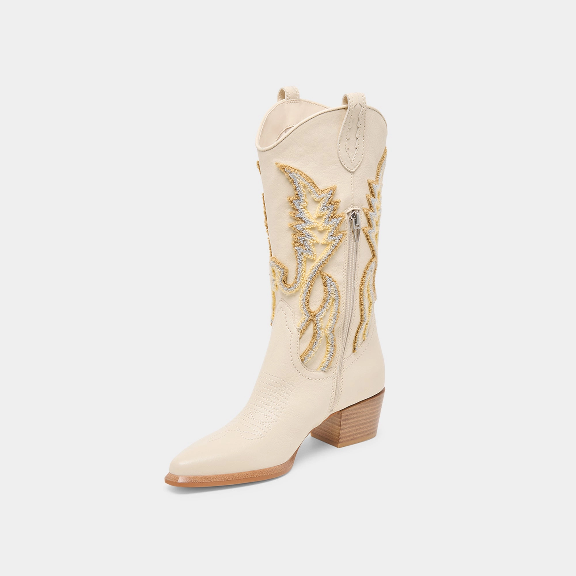 VILA BOOTS IVORY LEATHER Roomy