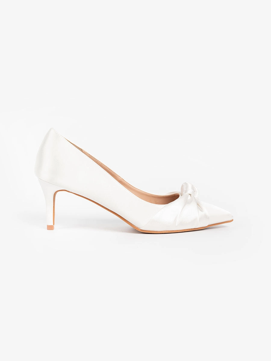 Ilya Satin Knot Heels Exact Wear High End