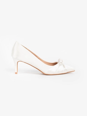 Ilya Satin Knot Heels Exact Wear High End