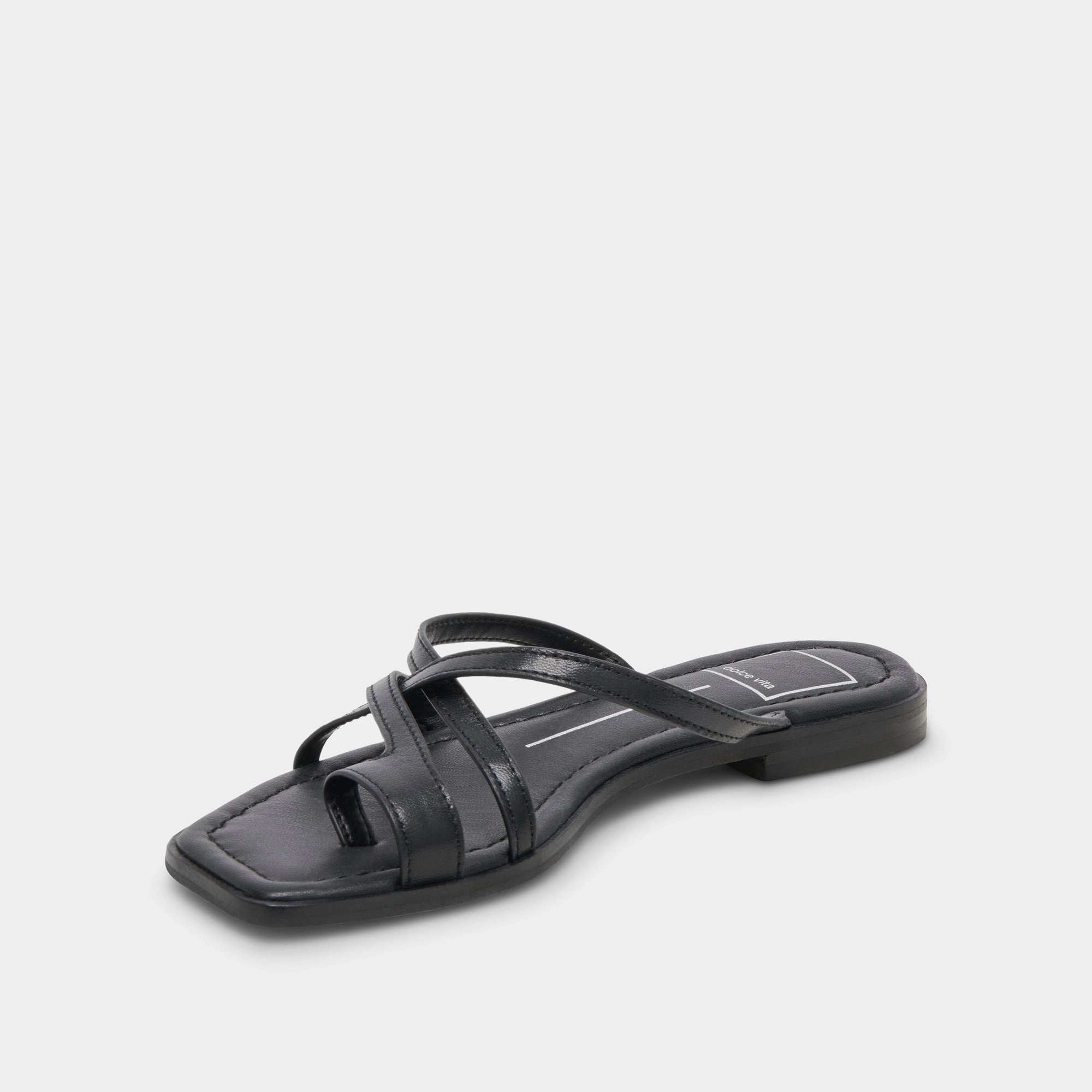 Zip - up INDIGO SANDALS BLACK LEATHER