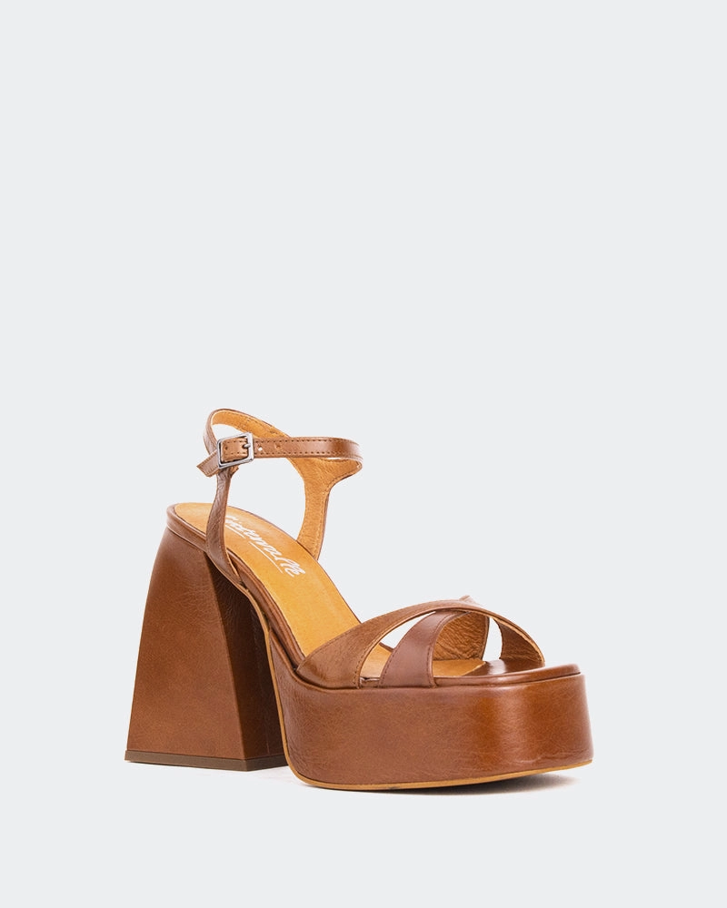 White Clean Endless Tan Leather/Cuir Ocre