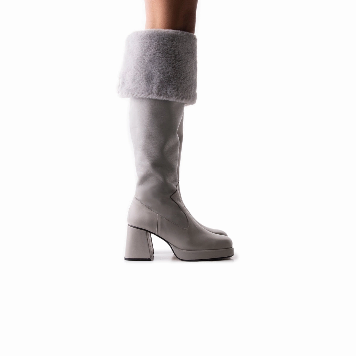 Jesse Grey Leather Eco Material Rough Trail Hiker