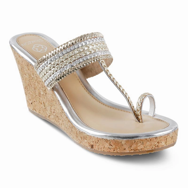 JESSI- GOLD KOLHAPURIS Sporty Footwear