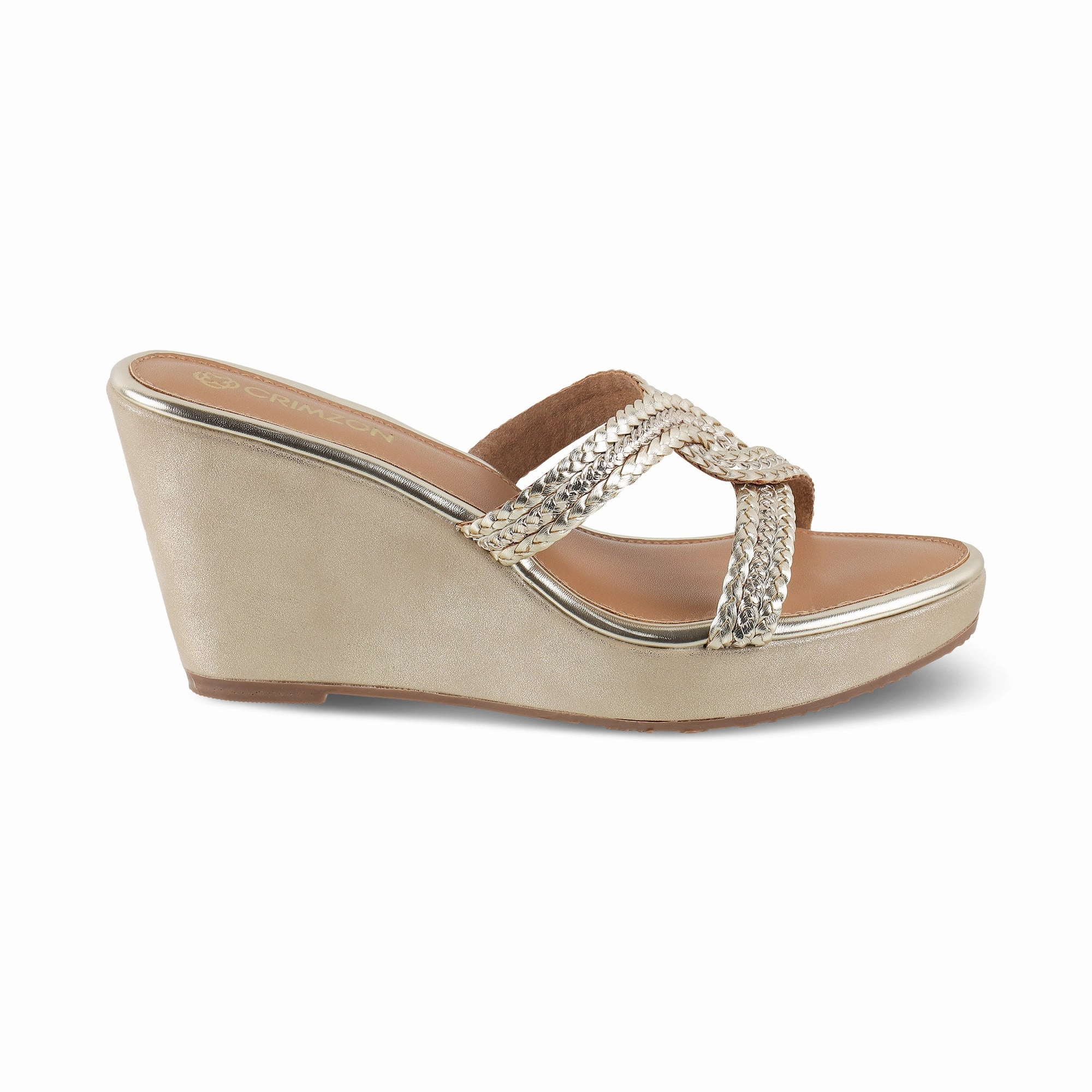 JESSICA- GOLD WEDGES Flexible Outsole