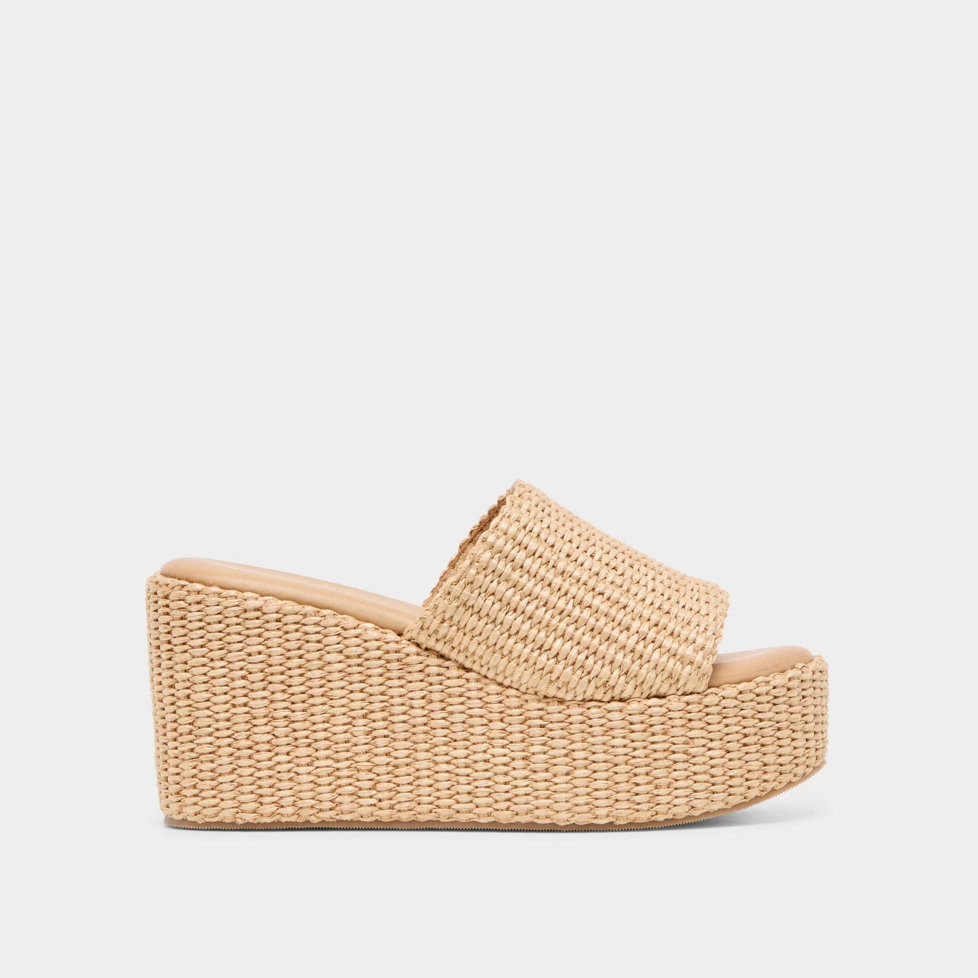 JOCLYN WEDGES LT NATURAL RAFFIA breathable insole
