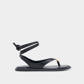 Personalized JUDY SANDALS BLACK LEATHER