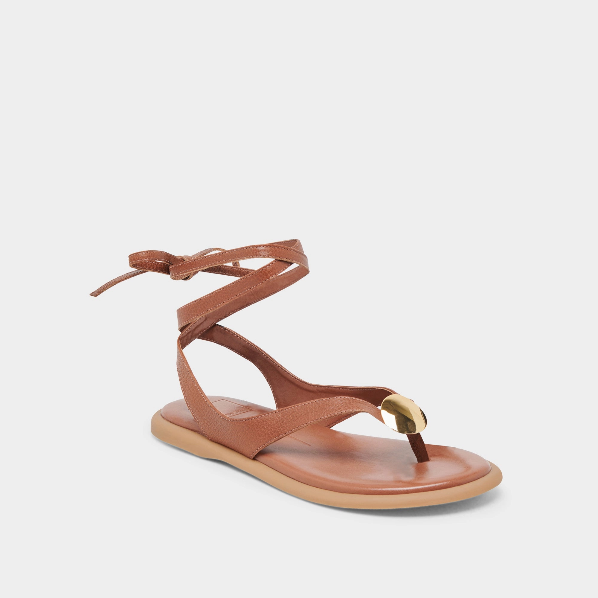 JUDY SANDALS COGNAC LEATHER Torsional Rigidity System