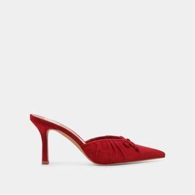 KAIRI HEELS CRIMSON SUEDE Impact Diffusion System strap - on style