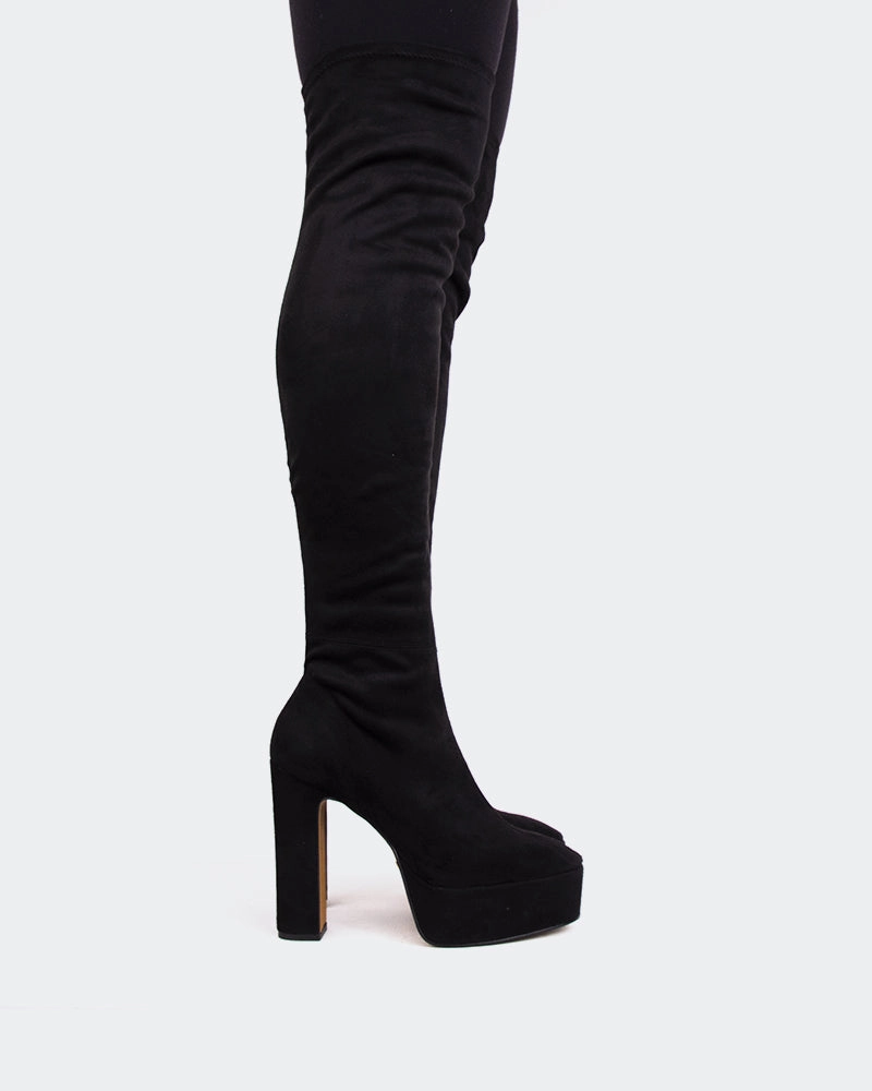 Kalaf Black Suede Stretch Dance Floor