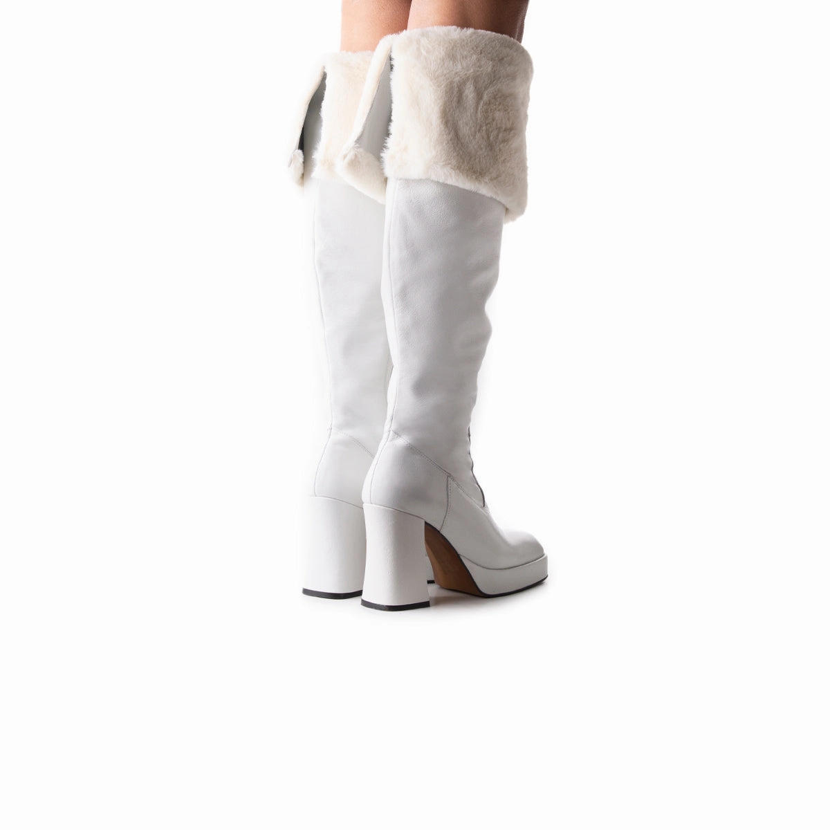 Kelani White Leather Hope Step Easy Entry