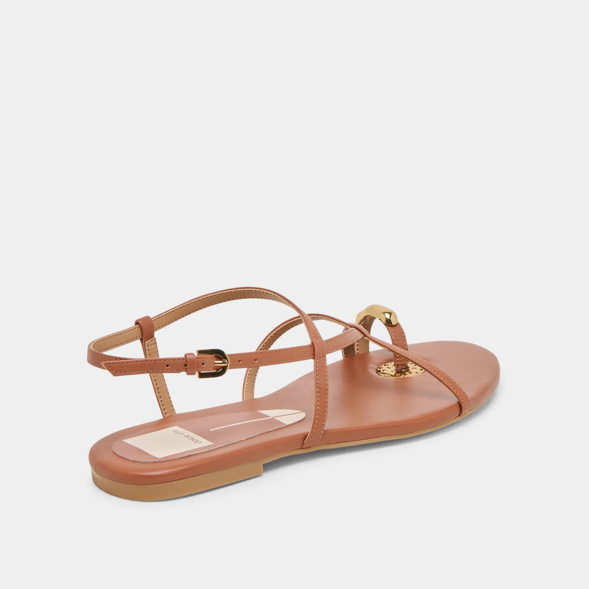 KESHA SANDALS COGNAC LEATHER Seamless Interior Construction Pilates practitioners' flexibility