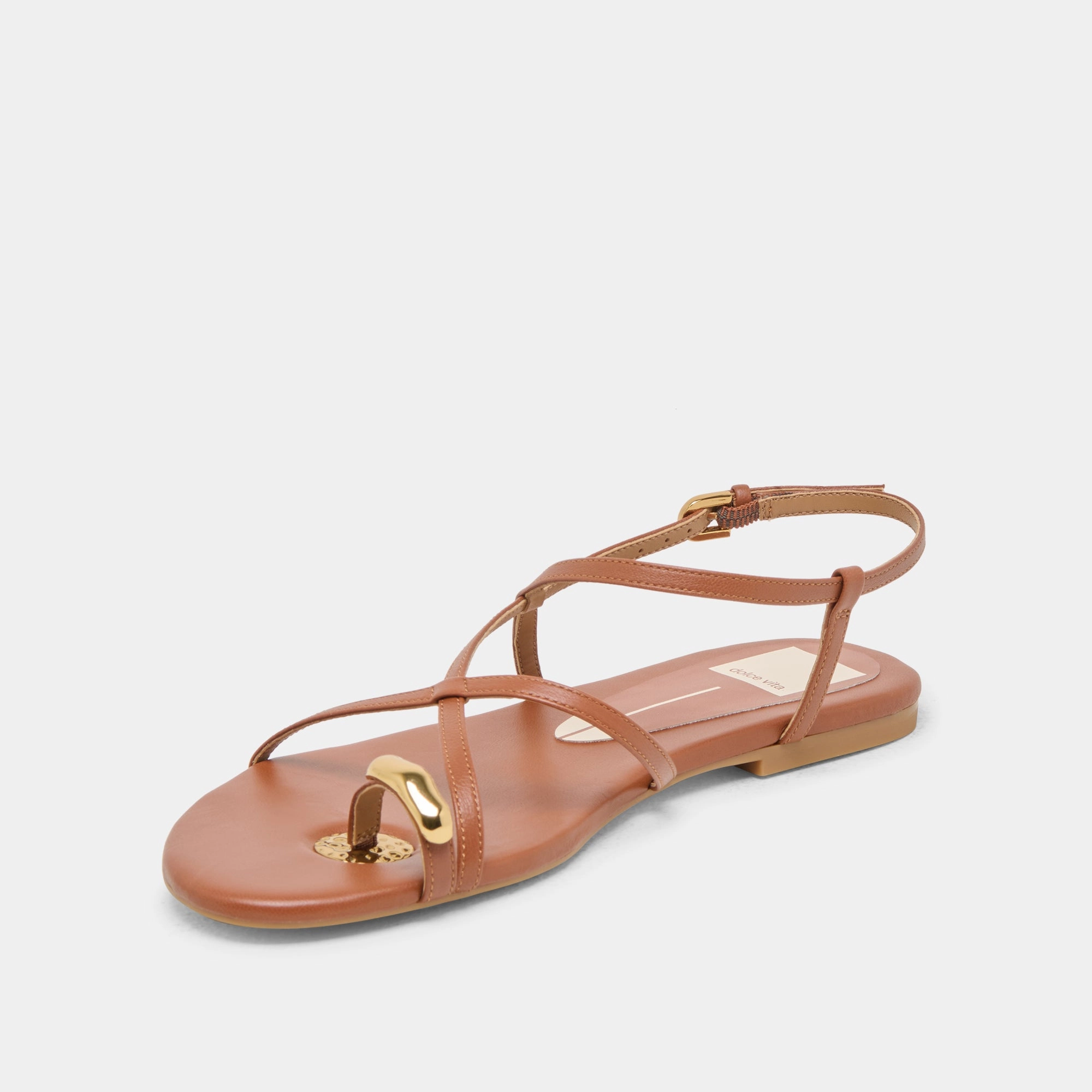 Decent longest KESHA SANDALS COGNAC LEATHER