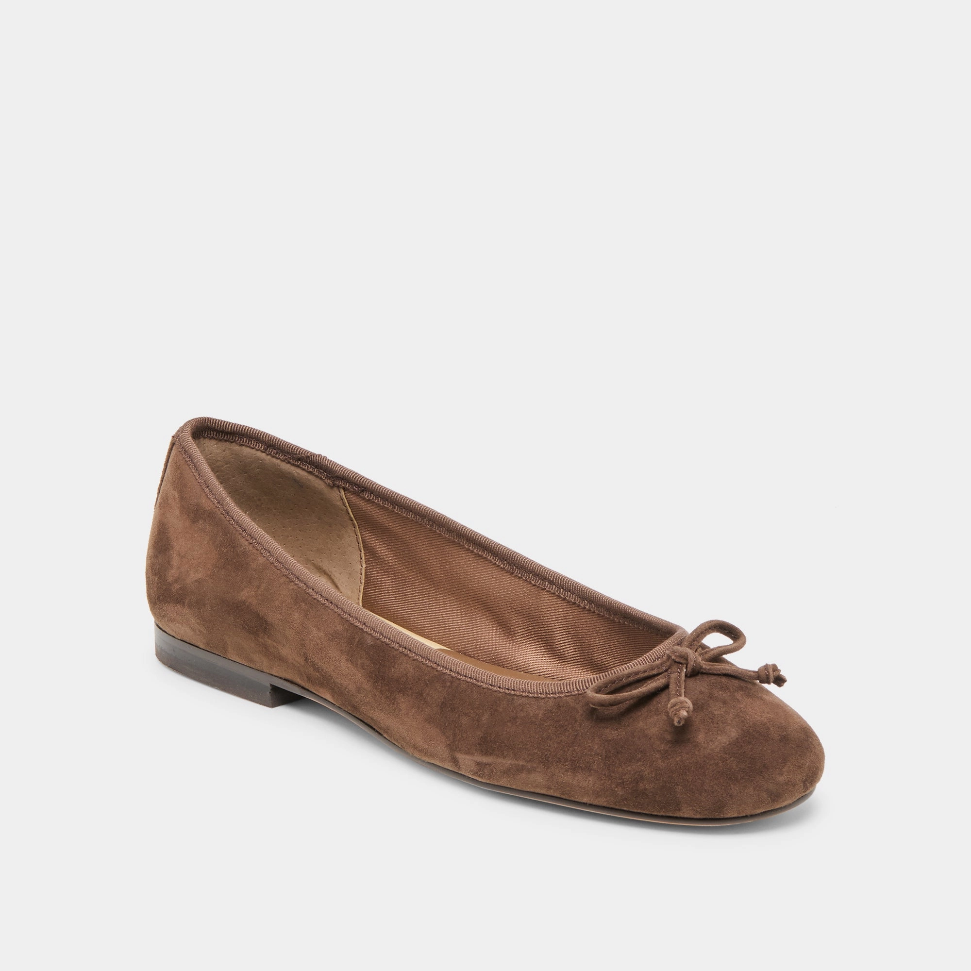 RITLA BALLET FLATS DK BROWN SUEDE Abrasion Proof Eco-friendly