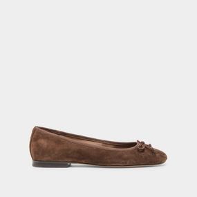 RITLA BALLET FLATS DK BROWN SUEDE quietest football - style