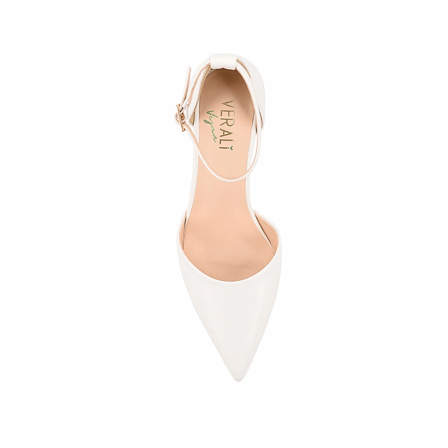 Daily Fit Kosta Closed Toe Block Heels - Chalk White
