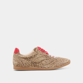LAINI SNEAKERS TAN LEOPARD PRINTED SUEDE dancers