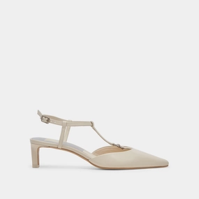 pool users LAVON HEELS IVORY LEATHER