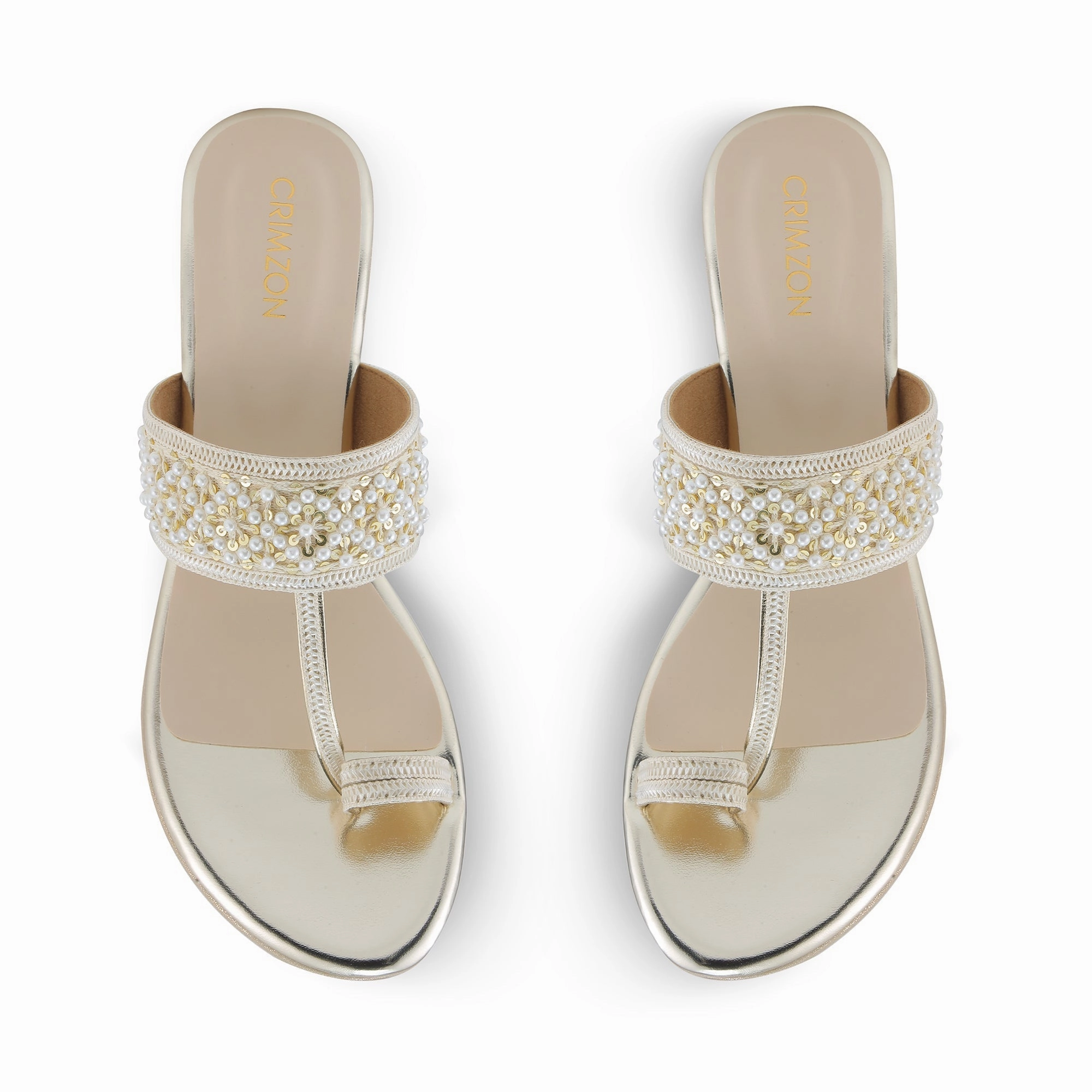 Outdoor Comfort Shoes Sandal Clasps PERLA- PEARL KOLHAPURIS
