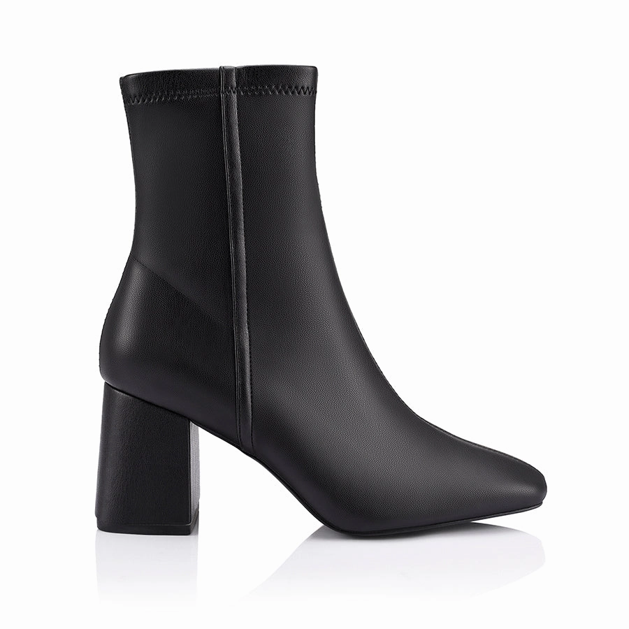 Comfort Feel Lizzo Stretch Ankle Boots - Black Stretch